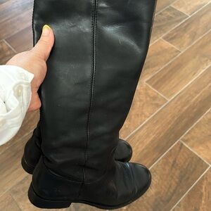 Frye Black Leather Combat Boots